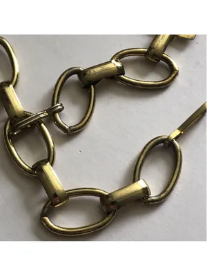 Gold Tone Vintage Rectangular Chain Link Boho Retro Belt thumbnail 5