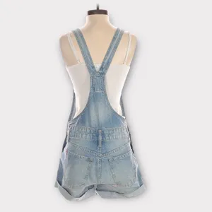 BDG Light Blue Denim Overall Shorts thumbnail 2