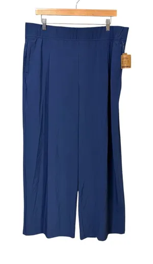 Eddie Bauer Departure Wide-Leg Pants Blue Petite XL UPF 50+ Moisture Wicking thumbnail 1