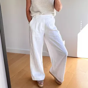 Madewell The Harlow Wide Leg Linen Pant thumbnail 2