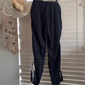 Edikted Women's Black and Navy Trousers thumbnail 6