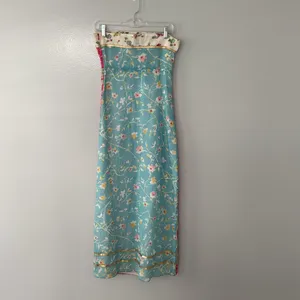 Vintage 90's Cynthia Rowley Garden Print Floral Column Maxi Dress Size 6 thumbnail 7