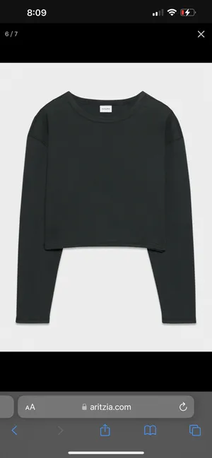 long sleeve knit  cropped sweater thumbnail 6