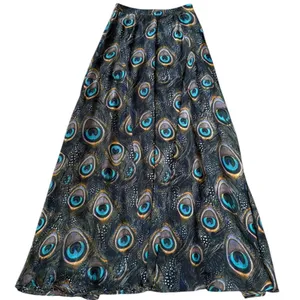 Like New Show Me Your Mumu Peacock Feather Maxi Skirt Size Small thumbnail 5