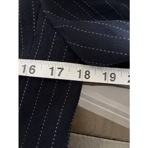 Lauren Ralph Lauren Pinstripe Blazer Womens Size 4 Navy Blue Worsted Wool Office thumbnail 6