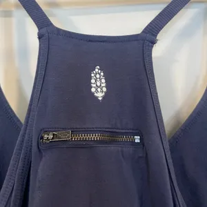 FREE PEOPLE Movement Hot Shot Mini Dress in Blue Indigo Size Large thumbnail 10