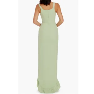 Dress the Population Women’s Charlene Ruffle Maxi Dress Gown Sage Green Size S thumbnail 5