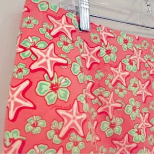 Vineyard Vines Starfish Mini Skirt Women's‎ 12 Pink Green Beach Preppy Academia thumbnail 2