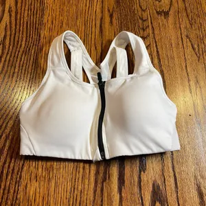 Nike DRI-FIT Shape Women's High-Support Padded Zip-Front Sports Bra CN3718-100 thumbnail 4