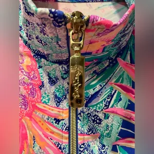 Lilly Pulitzer Luxletic Full Zip Hadlee‎ Athletic Pineapple Print Jacket XS thumbnail 3