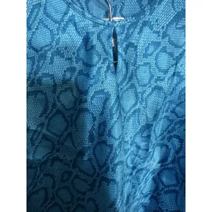 Morgan Taylor Intimates Pajama Set Women’s Small Blue Satin Snakeskin Pants/Tank thumbnail 3