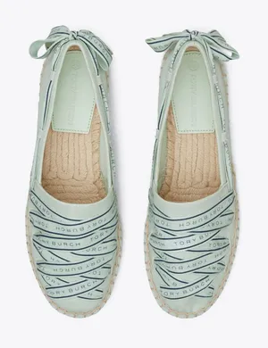 Tory Burch TB Tory ribbon espadrille flats slip on shoes thumbnail 1