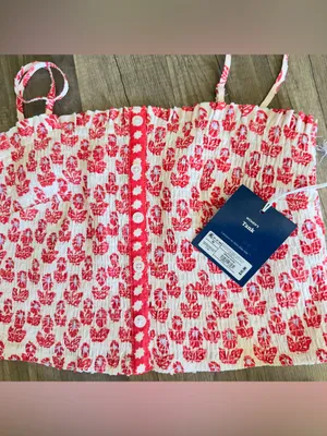 Roller Rabbit x Target Women's Floral Smocked Peplum Tank Top and skirt thumbnail 5