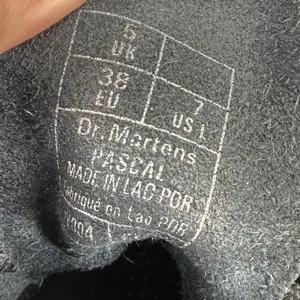 Dr. Martens 1460 Pascal Black Virginia Leather Lace Up Combat‎ Boots Womens 7 thumbnail 2