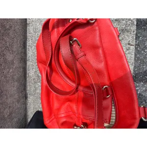 Kate Spade New York Red Pebbled Leather Satchel Crossbody Bag Gold Hardware thumbnail 8