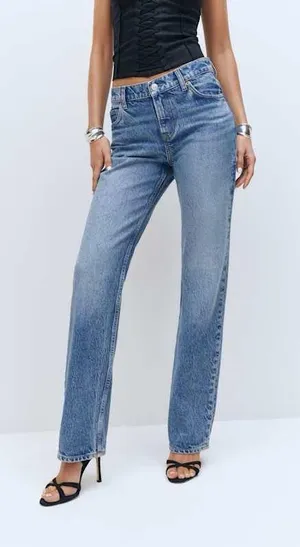 Reformation Abby Low Rise Straight Jeans thumbnail 1