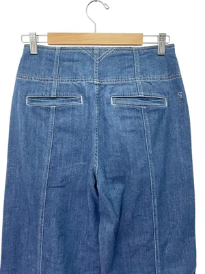 NWT PILCRO Anthropologie Jeans Sz 27 High Rise Wide Leg Trouser Contrast Stitch thumbnail 6