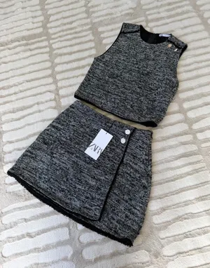 Zara NWT Two Piece Tweed Set thumbnail 1