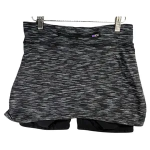 Athleta Contender 2 in 1‎ Skort Womens S Black Space Dye Running Trail Athletic thumbnail 5