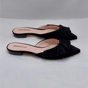 Kate Spade Womens Mules Slip On Flats 6.5M Black Suede Pointed Toe Coquette thumbnail 14