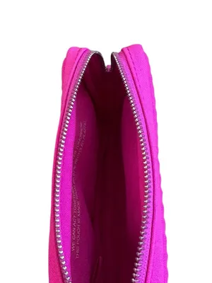 Valentino Hot Pink Studded Mini Clutch Pouch Bag Wallet Purse V Charm Zipper thumbnail 7