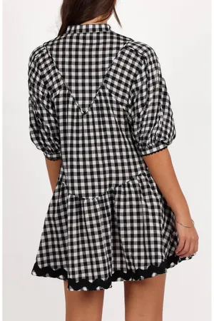 Petal & Pup Black and White Gingham Mini Dress thumbnail 2