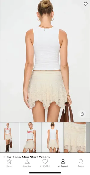 Princess Polly Skirt White thumbnail 4