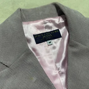 Vintage Juicy Couture Jeans Purple Corduroy Blazer Pink Lining M 90s Y2K Preppy thumbnail 2