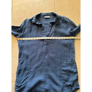 Vineyard Vines Tunic Womens Medium Blue Linen Beach Coastal Preppy Travel Resort thumbnail 5