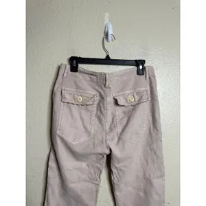 The Great. The Ric Rak Pant size 24 Blush Pink Cropped Utility Scalloped Trim thumbnail 9