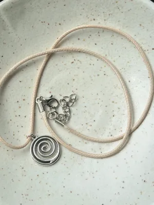Handmade spiral swirl uzumaki funky boho grunge style necklace🌀 thumbnail 3