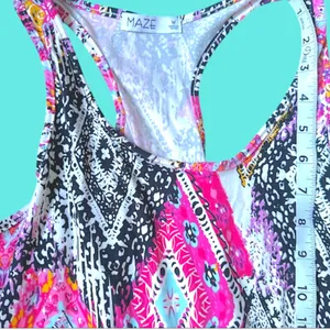 Hippie Chic Colorful Summer Maxi Dress S/M thumbnail 3
