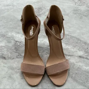 Charlotte Russe Nude Stiletto‎ Sandals Heels Size 9 thumbnail 2