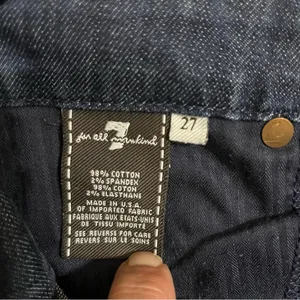 7 For‎ All Mankind The Lexie Women's 27 Petite Dark Wash Blue Denim Bootcut Jean thumbnail 5