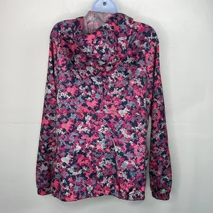 Columbia Windbreaker Light Jacket Full Zip Pink Camouflage size Large thumbnail 9