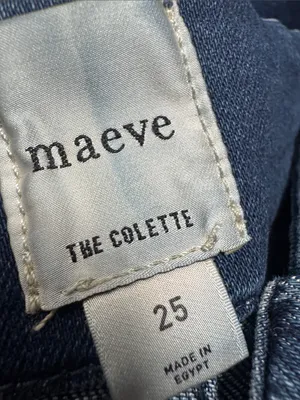 Maeve Colette High-Rise Wide-Leg Cropped Jeans Dark Wash 25 thumbnail 4