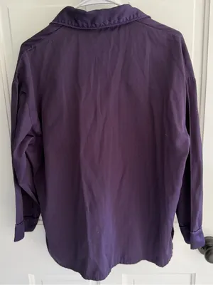 Vintage Victoria’s Secret Purple Herringbone Pajama Top Size S Y2K thumbnail 10