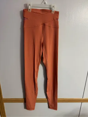 Lululemon Yoga High Rise Leggings in Peach Orange Size 2 thumbnail 8