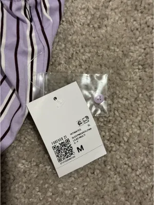 Forever 21 Pinstripe Stripe Pajama Lounge Pants Lilac thumbnail 4