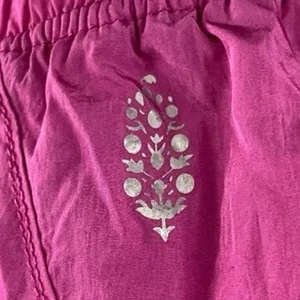 Free People FP Movement The Way Home Pink High Waist Smocked Athletic Shorts M thumbnail 4