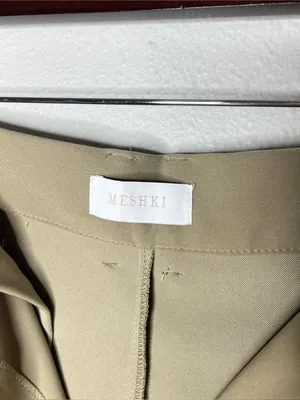 Meshki Jemima Wide Leg Pleated Trouser Pants in Olive Green Office Career thumbnail 8