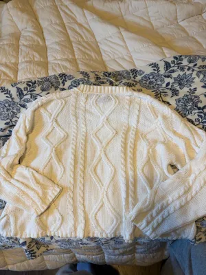 Wild Fable Cable Knit Sweater White thumbnail 4