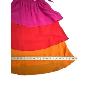 Show Me Your MuMu Gabriela Tiered Ruffle Mini Dress Small Rainbow Festival‎ HH10 thumbnail 5