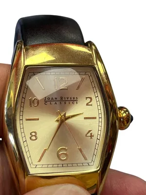 Joan Rivers V377 wms Japan movement black gold steel watch untested SKU 10-789 thumbnail 7