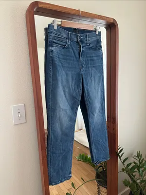 MOTHER Mid Rise Dazzler Ankle Jeans Straight Leg Blue We The Animals Womens 29 thumbnail 2