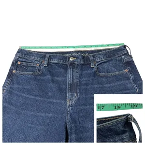 American Eagle Stretch Super High-Waisted Ankle Straight Jean - Dark Wash - 18 thumbnail 6