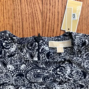 Michael Kors Paisley Print Casual Light Blue T-shirt Dress Women's Size S NWT thumbnail 9