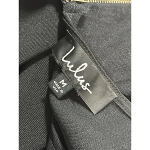 Lululs Black Sleeveless Zip Up V-Neck Fit and Flare Mini Dress Women Size Medium thumbnail 4