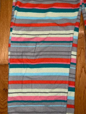 Fleece Multi-Colored Striped Pajama Pants thumbnail 2