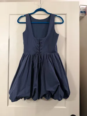 TCEC Navy Bubble Hem Dress thumbnail 6